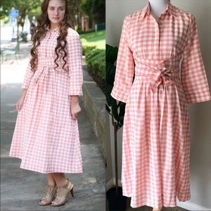 Dainty Jewell’s pink & white gingham dress